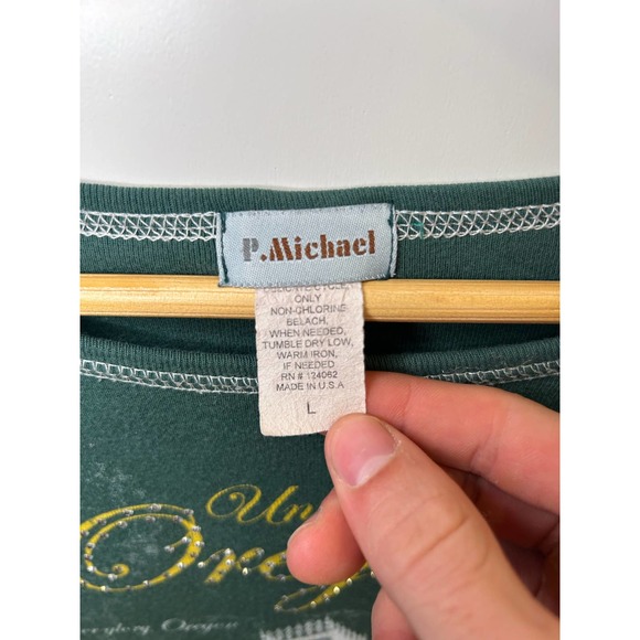 Y2k Vintage P. Michael Oregon all iver print top - Picture 2 of 5
